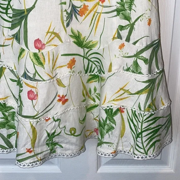 a loves a Tropical Print Off White Mini Dress - Picture 8 of 15